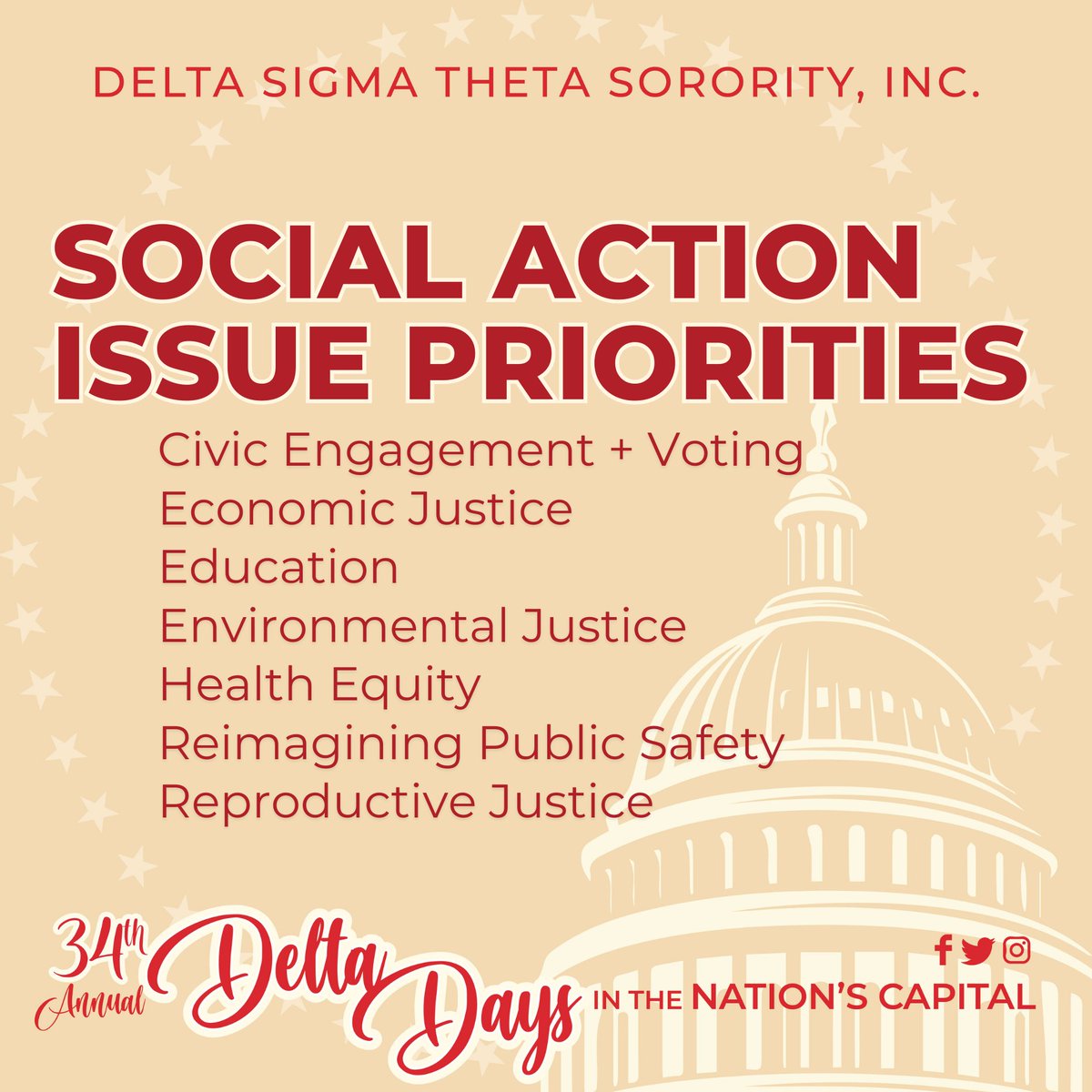 Delta's advocacy work doesn't stop today! We will Move Forward with Fortitude, as we continue to advocate against unjust laws and policies that negatively impact the communities we serve. #wearesocialaction #honorthe22 #DDNC2023 #ElevatingOurImpact #NewEraofImpact