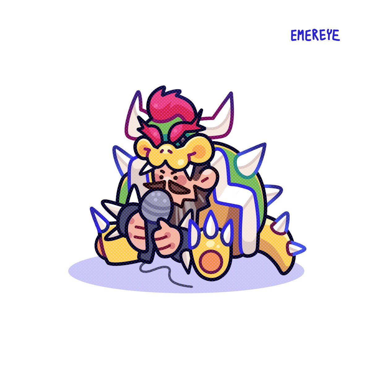 Real photo of <a href="/jackblack/">Jack Black</a> in the recording studio for Bowser