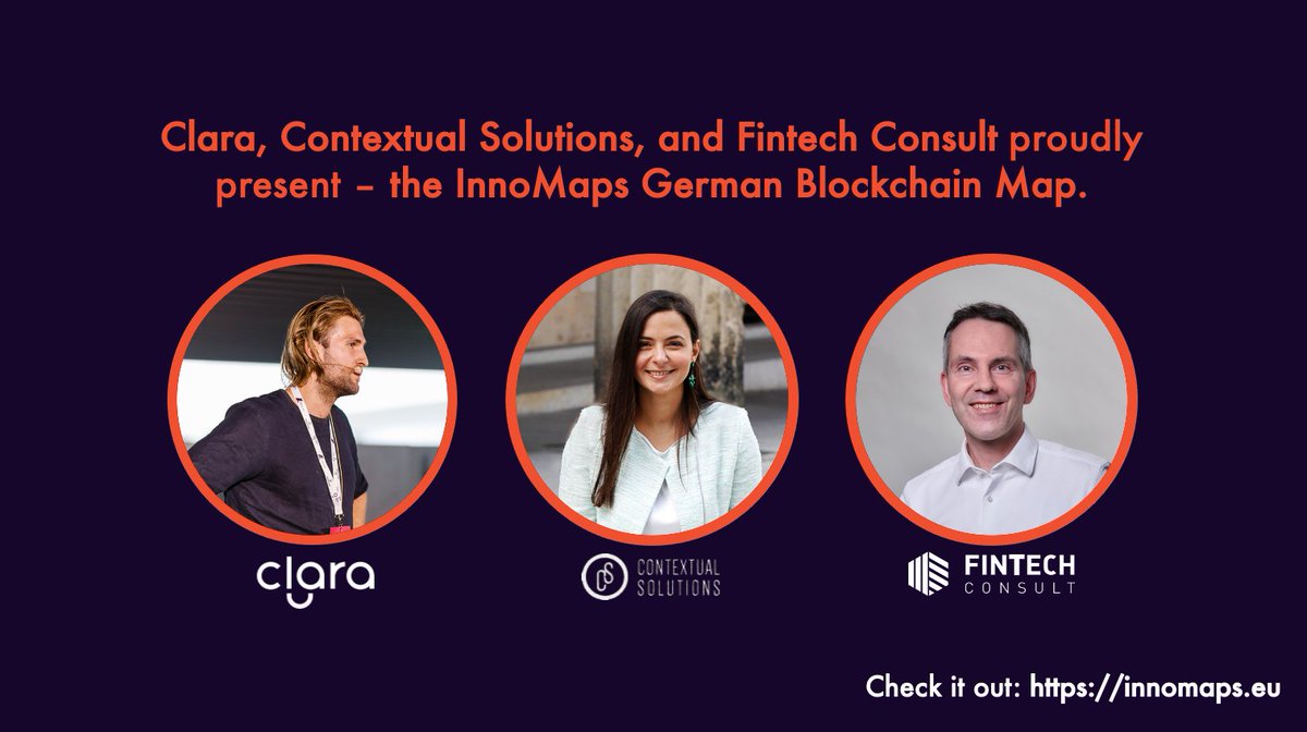 jochenbiederm's tweet photo. @clarafinds, @contextualss &amp; @fintech_consult  proudly present the @innomaps #German #Blockchain Map. #InnoMaps aims to bridge networks &amp; sub-communities and create a cohesive, up-to-date tech ecosystem. Identify key players, trends &amp; opportunities with https://t.co/YSLPMxysZ3 https://t.co/h6CUGs9Vt9