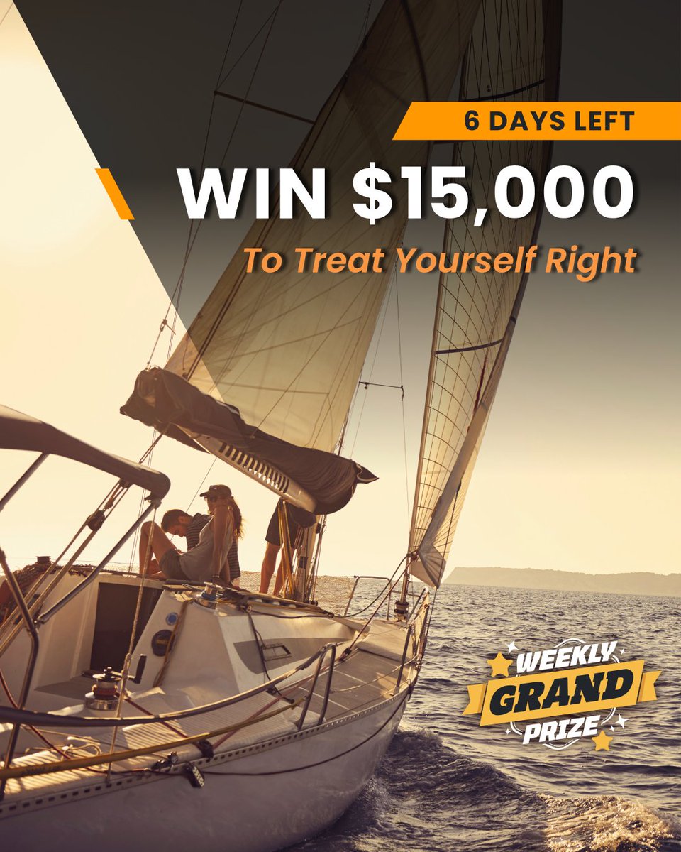 Don’t just wade through life - sail over the waves and treat yourself to all the extras you deserve. 1 FREE entry could make it all happen for YOU - and it all starts right here (Let’s get it!): bit.ly/40AHPUw