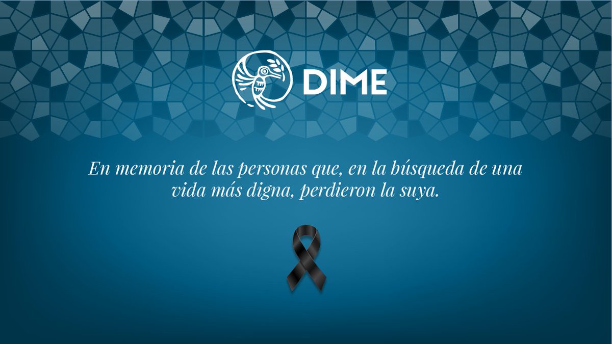 Desde DIME, enviamos nuestras condolencias a los familiares de las personas migrantes que desafortunadamente perdieron la vida en Ciudad Juárez ayer por la noche. Esperamos que encuentren pronta resignación para su enorme pérdida.