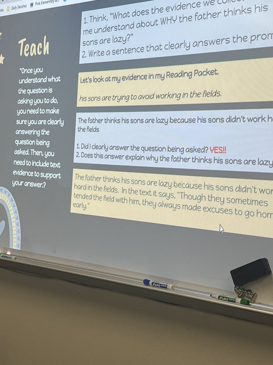 MrsSanchezTeach's tweet image. Today we are working on short constructured responses to our passages.
#PinkSpringTraining @shantieljovanna @pressnseale @eagertolearnSoo @CDragoslavic