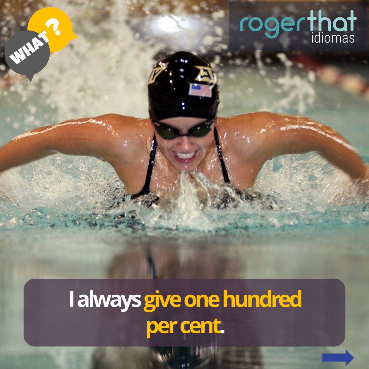 RTidiomas's tweet photo. Do you give one hundred per cent in any aspects of your life? If you want to know the meaning, check our instagram @rogerthatidiomas
Let us know of something you do like this.
#rogerthatidiomas #vocêemoutronível #audiodescrição #dicadeinglês https://t.co/DFacaflMWU