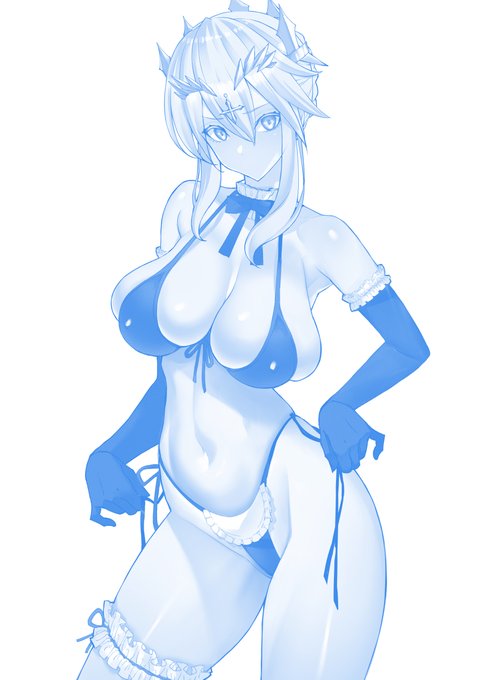 メイド水着x乳王rkgk  ～進捗、基本塗り～#FGO 