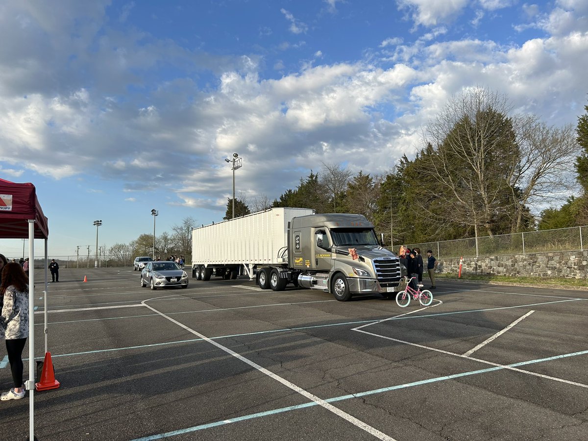PatriotDriverEd's tweet photo. Thank you Virginia Tech Transportation Institute for coming to share the importance of Sharing the Road with Tractor Trailers with our students. Your presentation was phenomenal! #nozones #sharetheroad #followingdistance #safepassing https://t.co/Nd3zcHRnOc