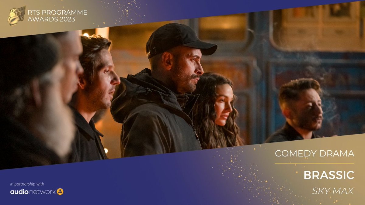 The winner of our new category for Comedy Drama is @skytv's Brassic! Judges said 'it manages to be both funny and moving, with great performances from a supremely authentic cast' #RTSAwards