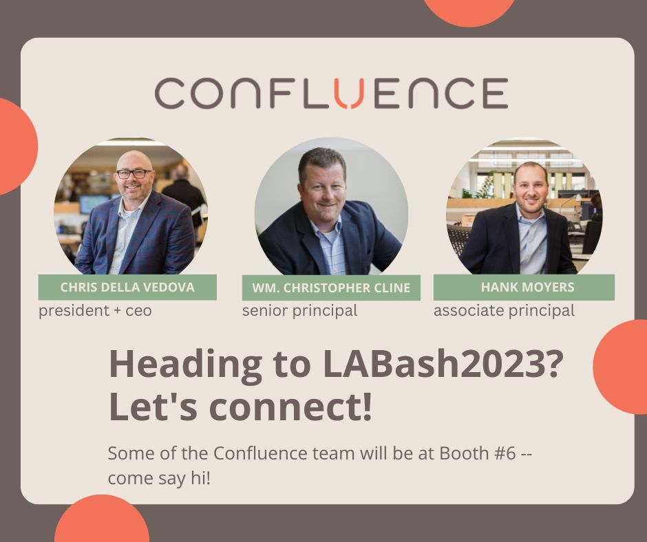 thinkConfluence's tweet image. Are you going to be at #LABash2023? We are! Daniel Tal, Digital Studio Manager, will be giving a talk on Thursday that you won&apos;t want to miss. You&apos;ll also be able to chat with some of the #Confluence team at booth #6. 
We can&apos;t wait to see you!