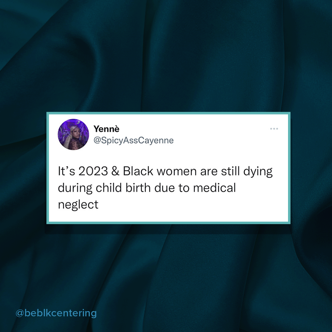 BEBlkCentering's tweet photo. As a country, it's our responsibility to make sure that Black mothers and birthing people have the same access to safe and high-quality perinatal care as any other person so that we can reduce the risk of incidents like this. 

#BlackMaternalHealthMatters https://t.co/uZO86KkIDR