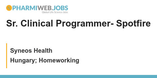PharmaNews_Jobs's tweet image. Sr. Clinical Programmer- Spotfire - zpr.io/gv2nV2dwuPJH
We are looking for an experienced Sr. Clinical Programmer who is proficient in Spotfire to join our growing team! Bring your expertise and create innovative solutions for our clients. #Spotfire #ClinicalProgrammer #