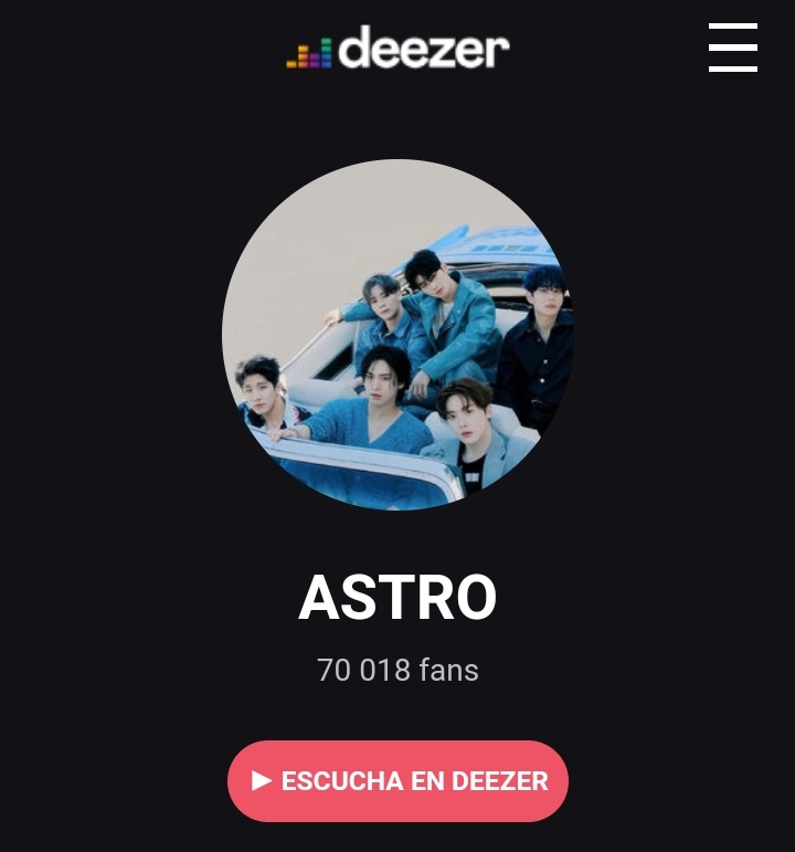 ArohaStreamEsp's tweet photo. 📶[STATS]

#ASTRO en #Deezer ha superado los 70k en seguidores.🥳🥳

Deezer es un servicio de trasmisión de música similar a Spotify y Tidal. Estás trasmisiones cuentan para Billb0ard Global 200 y otras listas.

[@offclASTRO] https://t.co/AGkco70UVZ