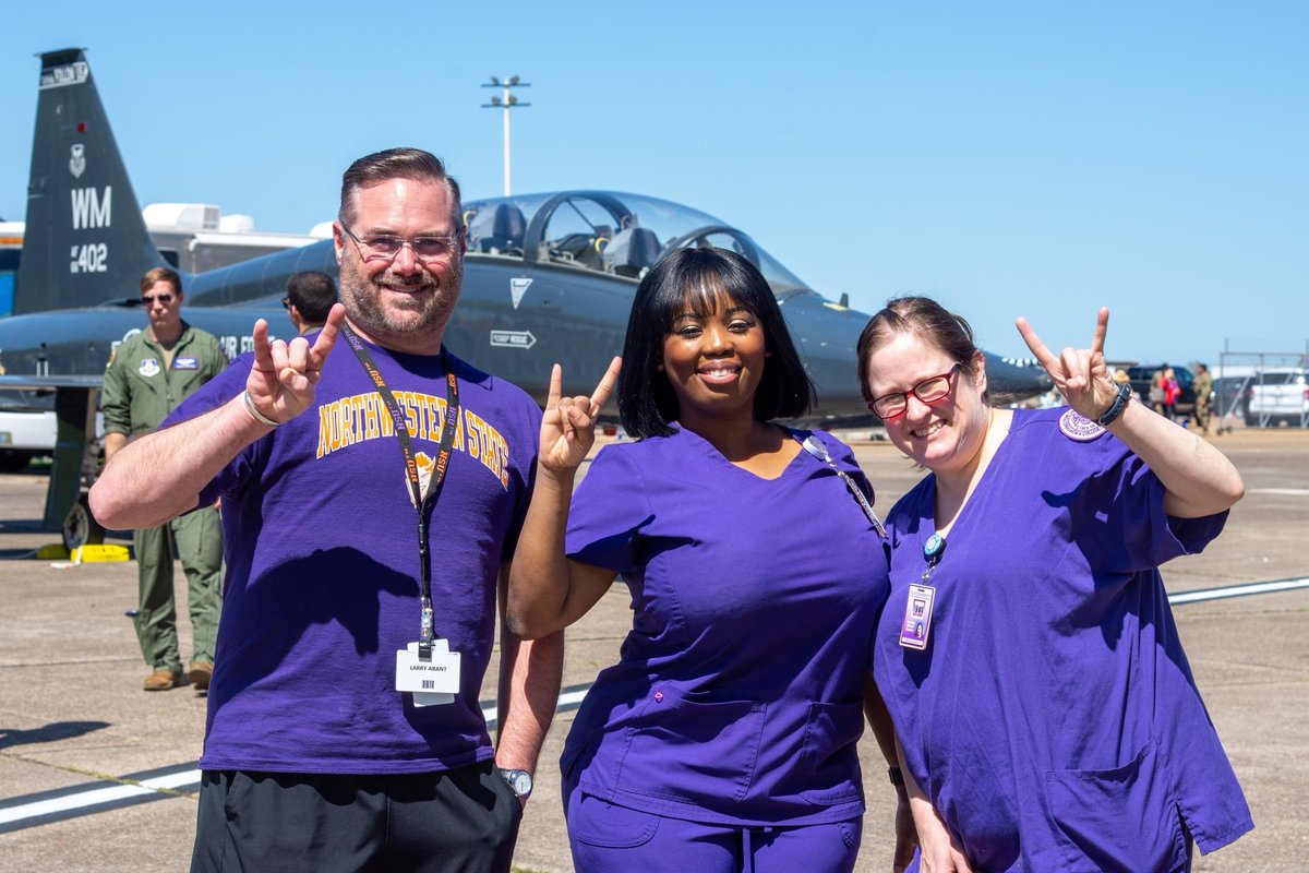 NSULA's tweet photo. If you attended the Barksdale Defenders of Liberty Air Show over the weekend, there's a good chance you saw some of our Demons there! 😈

NSU faculty, staff, and students hosted demonstrations and shared information with visitors throughout the weekend. https://t.co/EZyT3Kj5yt