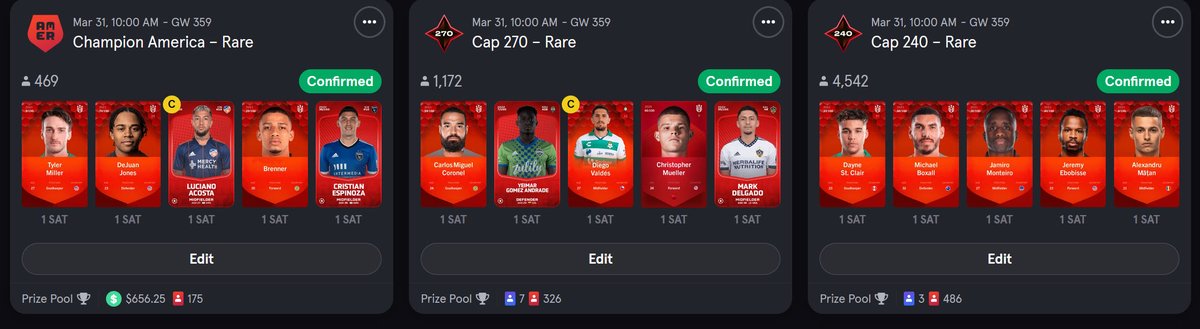 First draft for next gameweek. These teams feel terrible. Most of my gallery either has away games or is injured, but I guess anything can happen. That's why we play the game #Sorare
