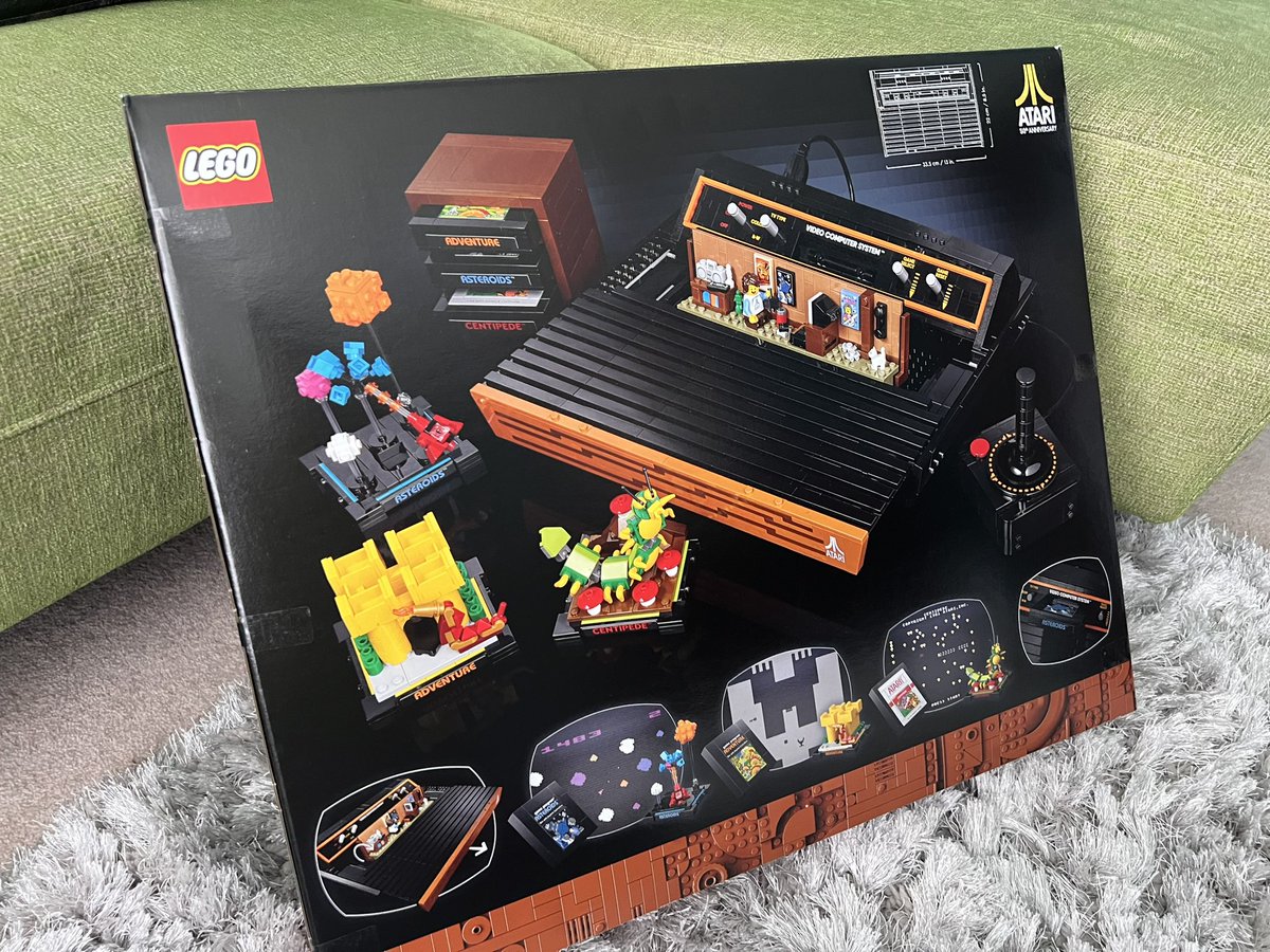 Garry_Fuller's tweet photo. So next LEGO project has arrived, luckily I’m 18+ The box is nearly as big as the original Atari 2600 Video Computer System (Woody) #lego #atari  #atari2600  #atarigames #legoatari2600 https://t.co/2Adl3qMJtk