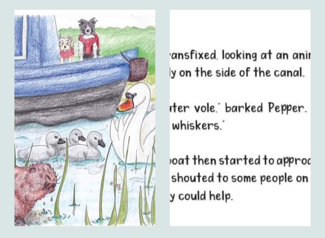 SianLewin1's tweet photo. Alfie &amp; Pepper go on a Narrowboat On Amazon &amp; to order from all good book shops - worldwide🐾
Delightful, calming &amp; warm story
2 Dogs
A Narrowboat
Lots of wildlife
Plus some rather delicious sausages 😋🐾
#storytime #alfieandpepper #dogs #bookseries #kidsbooks  #calmingstories https://t.co/jZPmIQ962C
