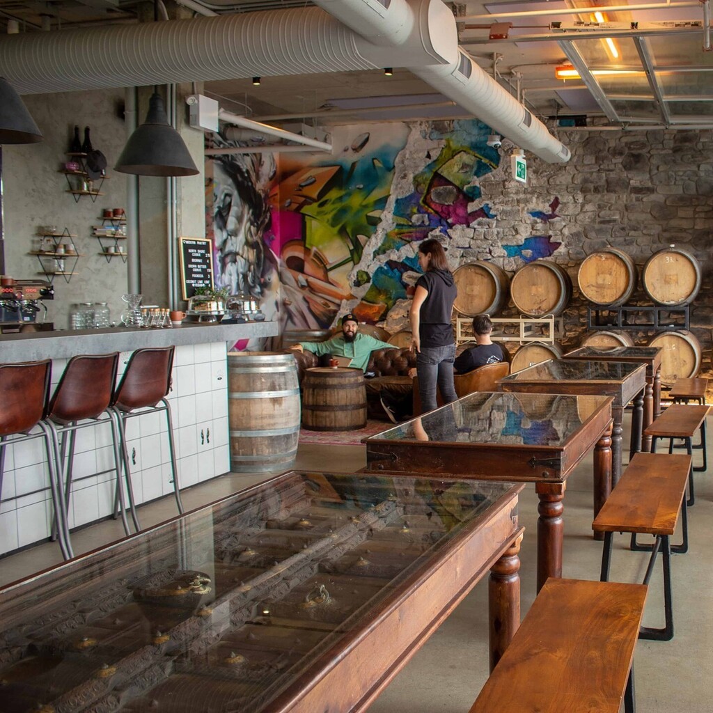 On the verge of calling the @houseoffunkroasting brewery and café our second home – hard to beat the view, inside and out! 

Not to mention the fresh, funky, and free-flowing coffees, roasted in-house and brewed just the way we like it. 

And with great company and good eats…