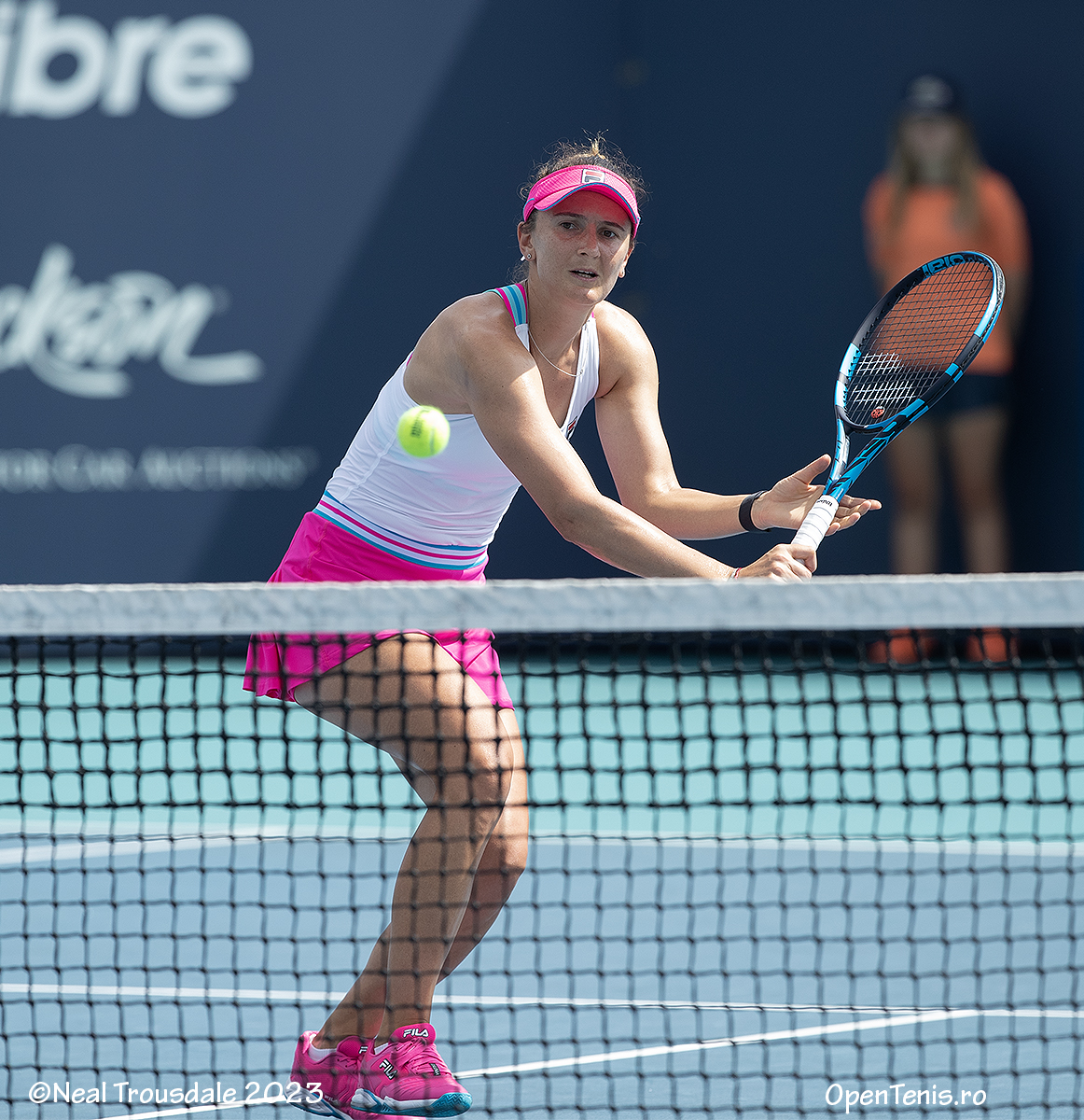 OpenTenis's tweet photo. In Women's Doubles Quarterfinals #MagdaLinette/ #BernardaPera 6/3 7/6 (5) vs #IrinaBegu 🇷🇴/#AnhelinaKalinina 🇺🇦 , #Tennis #Doubles #WTA #Romania @MiamiOpen https://t.co/zCJPLMflzw