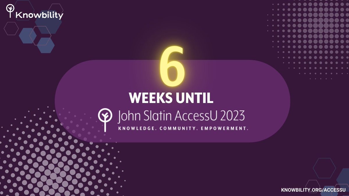 knowbility's tweet image. AccessU is officially only six weeks away! Which learning tracks will you be following this year?

New to AccessU? View our schedule and plan your path today: knowbility.org/programs/john-…

#a11y #AccessU #DigitalAccessibility #AccessibilityMatters #DigitalInclusion #accessibility