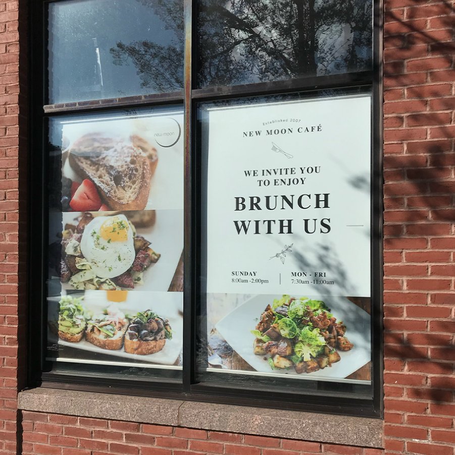 FourNineDesign's tweet image. When we designed these posters, New Moon Catering was known as New Moon Café. They have since shifted their focus to catering AND supplying resources to aid those suffering from food insecurity. Check them out next time you need an event catered.