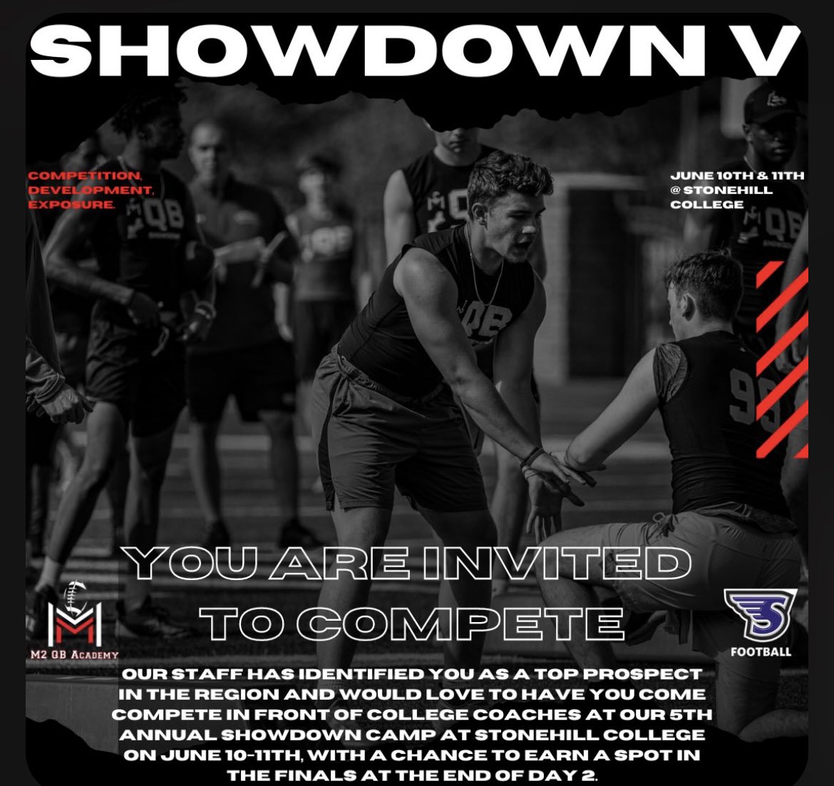 JohnnyEnman11's tweet photo. Huge thanks to @M2_QBacademy for the invite. Can’t wait to get started! https://t.co/f5vcBSapUj