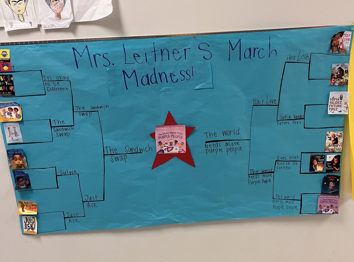 The winner of our March Madness book challenge isss…. “The World Needs More Purple People” we truly enjoyed all the books we read as a class and it was a hard choice!! 

Thank you <a href="/benjaminhart/">benjaminhart</a> &amp; Kristen Bell