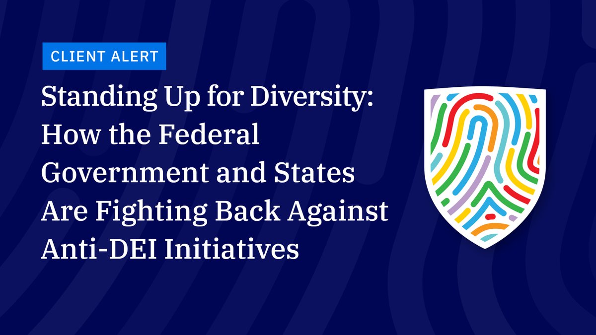 In this client alert, Ishan Bhabha, Lauren Hartz, Katie Wynbrandt, and Danny Li discuss new state-level anti-#DEI legislative measures gaining momentum, the state and federal initiatives pushing back, and the key actions organizations can take. Read more: jenner.com/en/news-insigh…