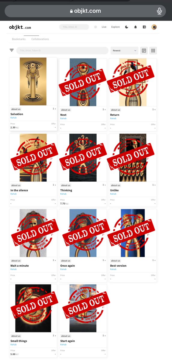 RahabNft's tweet photo. 🖇️Link
https://t.co/I1BDIK9XWE
🔺available on @objktcom
🔺1/1 edition
🔺Royalties 1%
🔺 2.3 tezos

#Tezos #TezosArt #CleanNFT #tezos #CleanNFT #NFtart https://t.co/QpsFepFavJ