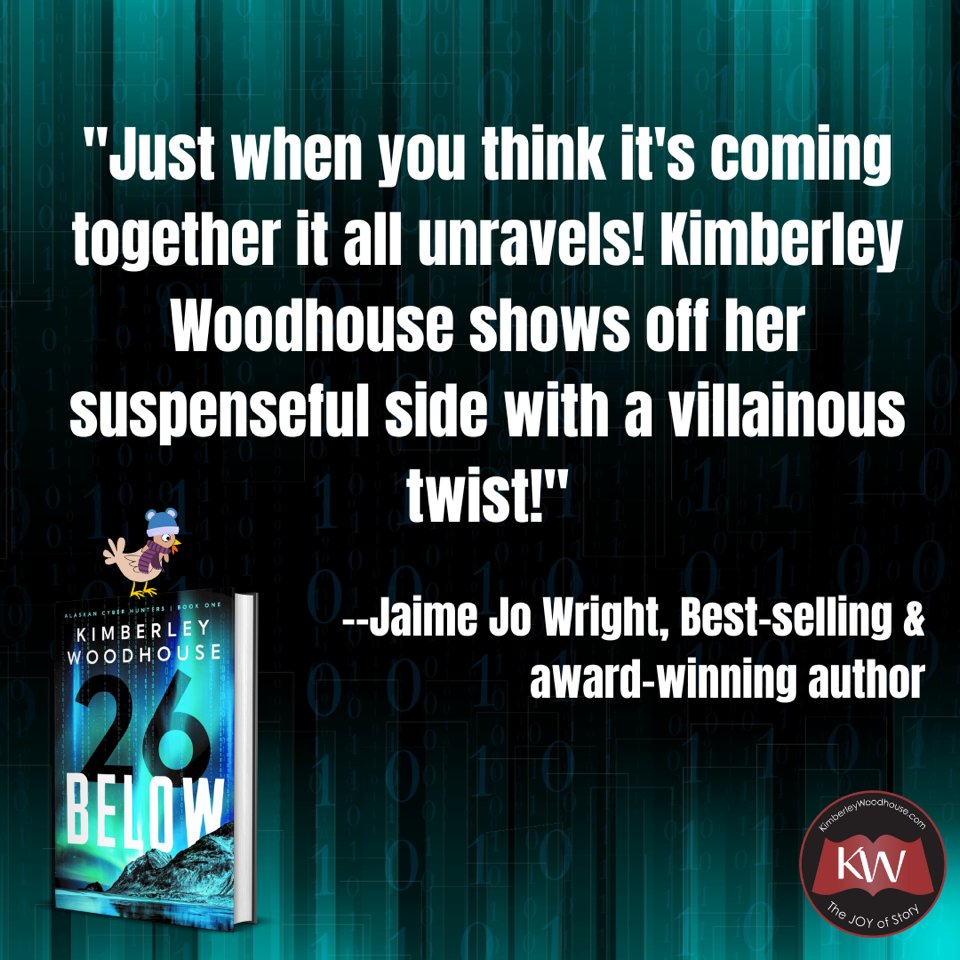 MesuAndrews's tweet photo. For y’all that LOVE suspense…my sweet friend @kimwoodhouse's new release is Book #1 in her new Alaskan Cyber Hunter series: #26Below. It’s gotten rave endorsements from fellow suspense writers @jaimejowright @colleencoble and @LynetteEason. https://t.co/oPaebZHvNy #ad https://t.co/m5AQmqhLVi