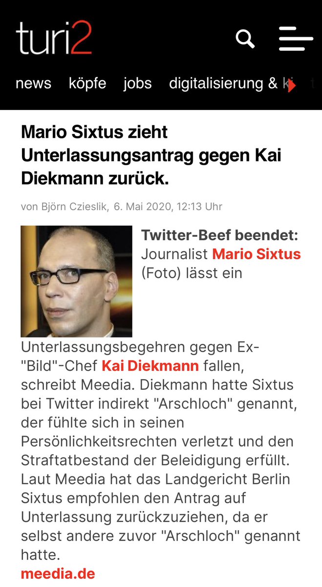 Da musste ich gerade noch mal lachen.