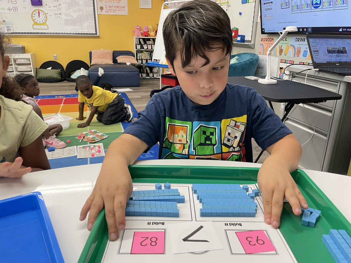 MrsBennett_GE's tweet image. My 1st group worked on comparing numbers using place value during guided math. My 2nd group used different strategies such as double ten frames and drawing pictures to help solve story problems. @HumbleElemMath #MarchMathMadness @MrsHudson_GE @HumbleISD_GE