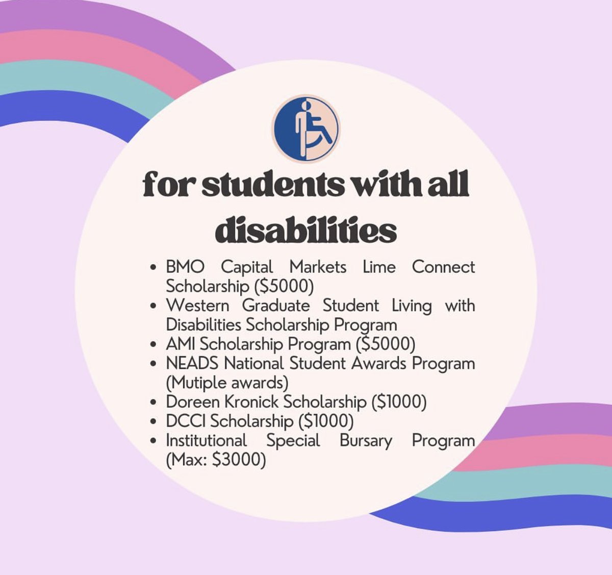 usc_accessible's tweet photo. There are many scholarships and grants available for the 2023 -2024 school year for student with disabilities. 

Check out the link in our instagram bio for more information! https://t.co/9F6mo0e36P