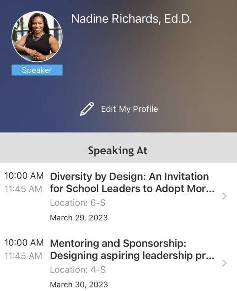 Join our AIELOC Aspiring Leaders of Color Coordinator <a href="/naywheels/">Nadine Richards</a> at these sessions at #AMISAEdCon <a href="/amisa_us/">AMISA - American Intl. Schools in the Americas</a> <a href="/ISSCommunity/">International Schools Services (ISS)</a> #intlELOC