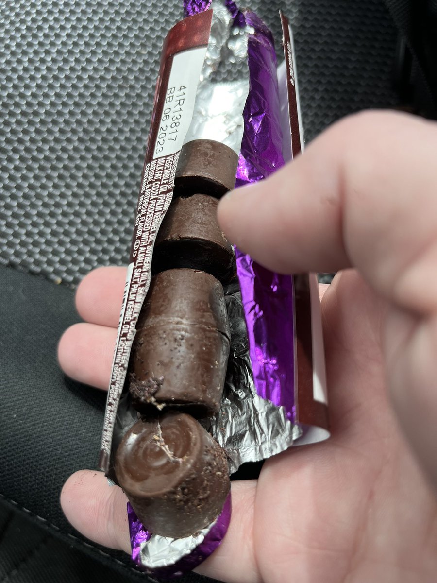 flyingcow's tweet photo. @Hersheys just got this at a @bp_America. Looked completely unopened and sealed but found this. At least 3 maggots, 1 in pictures. https://t.co/5Z73kf6KGt