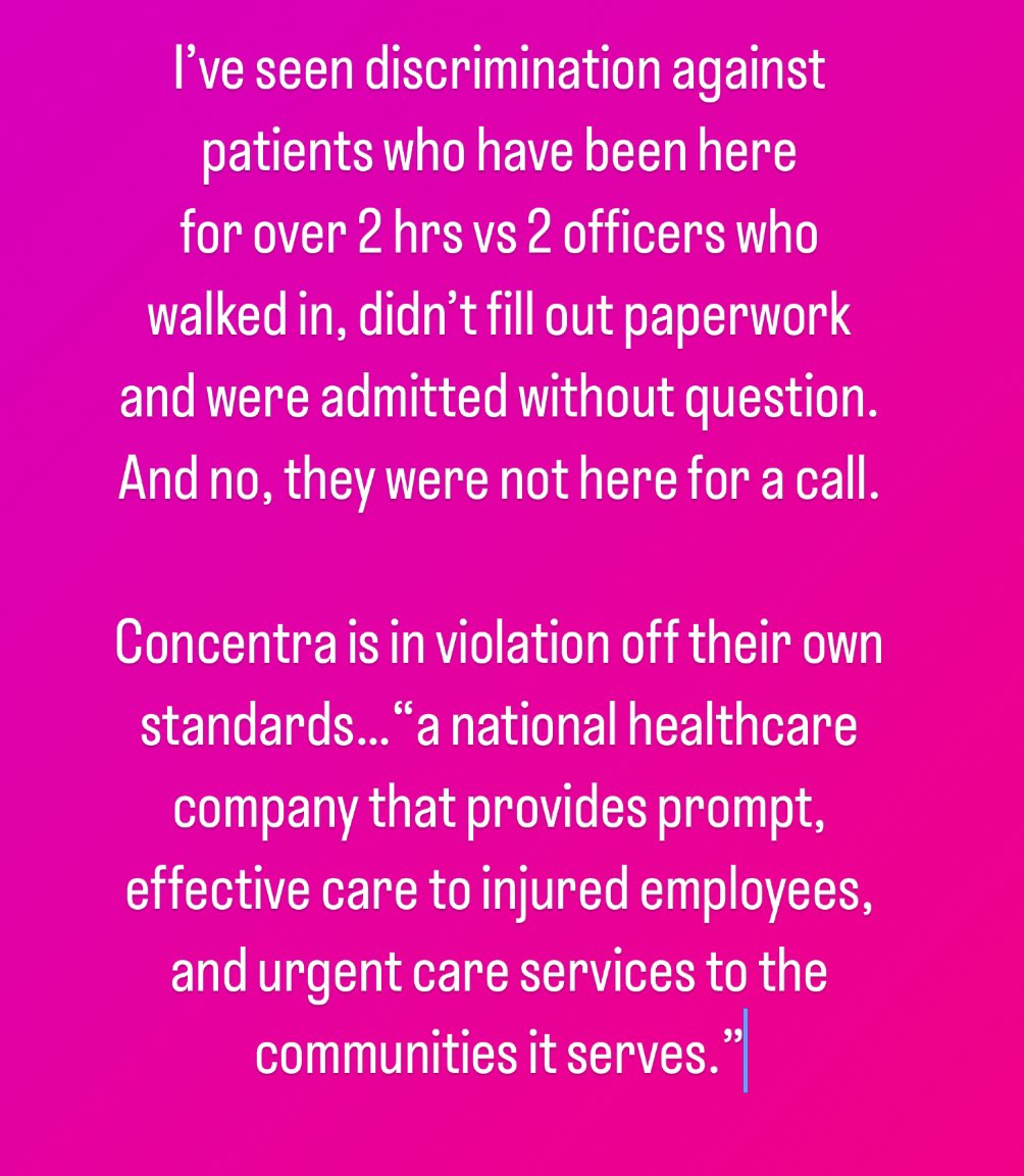 JeanWebMachine's tweet image. #ConcentraHealthcare Shame on your workers compensation healthcare practices.