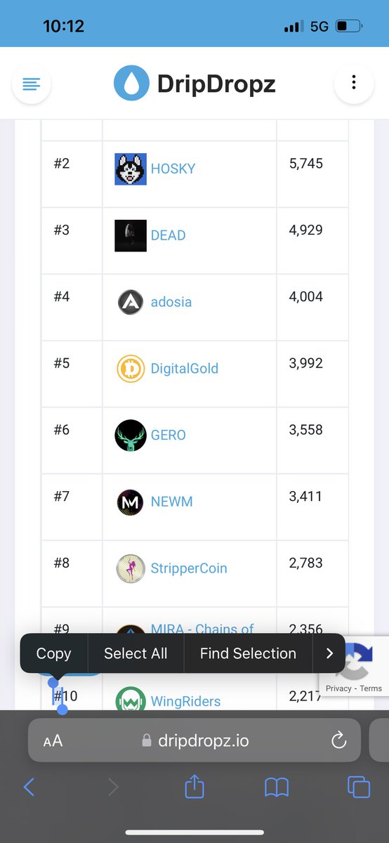 DigitalGold2022's tweet photo. We are up two spots this epoch to #5 on the @DripDropz_io top 10 withdraws list.  Our growth over the last 3 months has been amazing!  Thank you. If you’re looking to get #DigitalGold tokens now head over to https://t.co/LZY7RMT7ux 

#cardano  #ada #cryptocurrency  #CNFT #Crypto https://t.co/g0Y70DpIvF