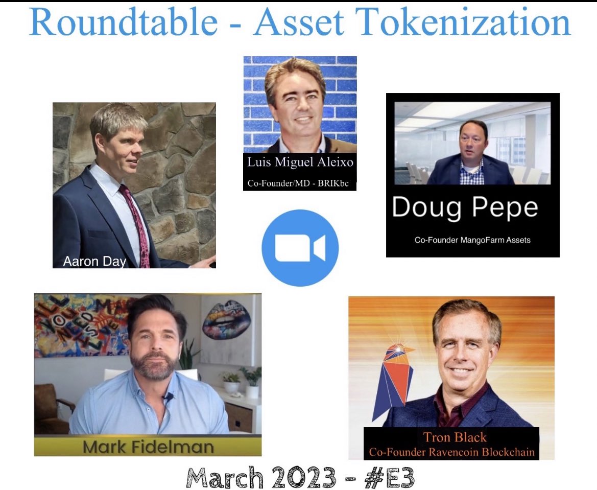 BrikBC's tweet photo. A BIG THANK YOU to
Aaron @AaronRDay
Tron @tronblack
Doug @MangoFarmAssets
Mark @markfidelman
for sharing your thoughts around the topics of discussion today on our
bi-monthly #Roundtable_AssetTokenization
Vídeo & #NFT vídeo on #ravencoin
will be released by end of the week https://t.co/3fvjc6UDvC