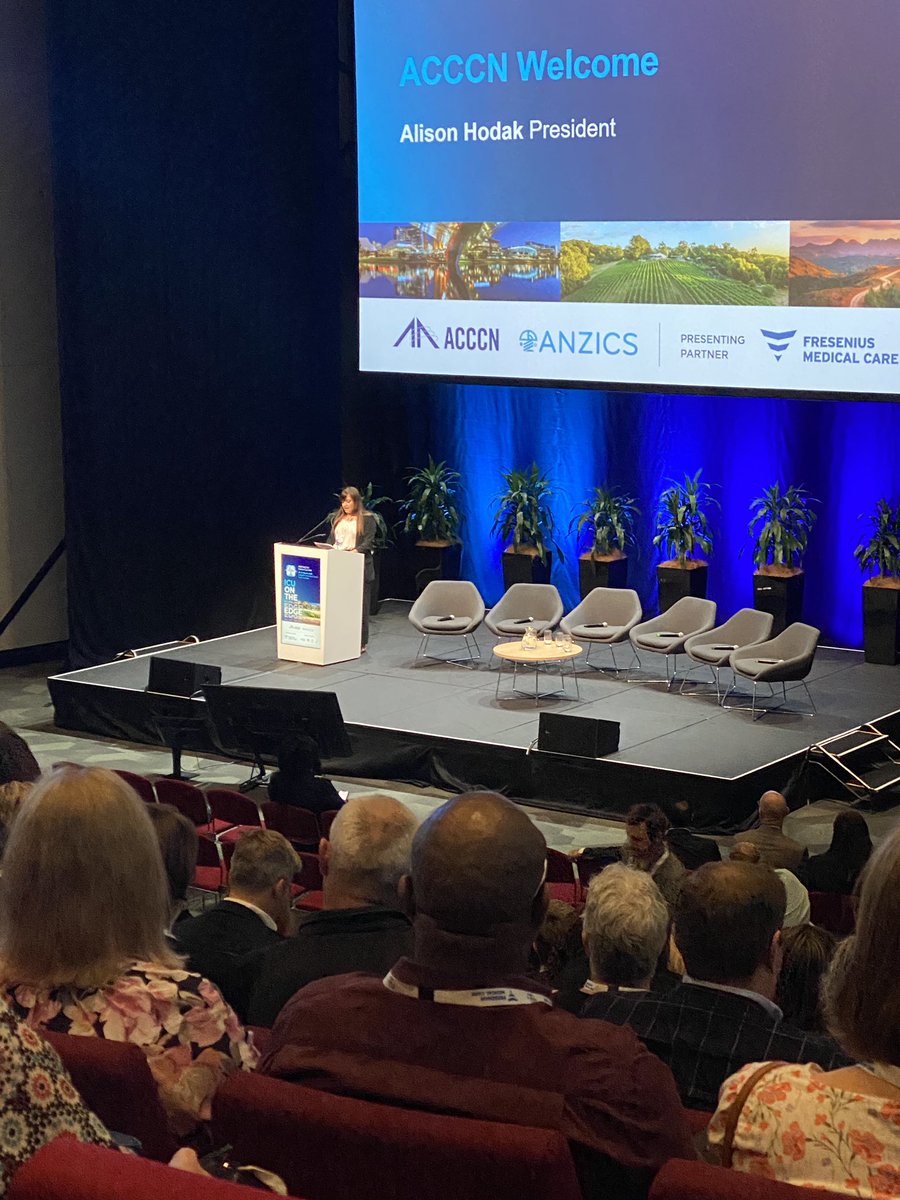 AnneMetteAdams's tweet image. The ANZICS/ACCCN conference has kicked off with a great opening speech by our very own ACCCN president Alison Hodak #2023ASMAdelaide @ACCCNAUST