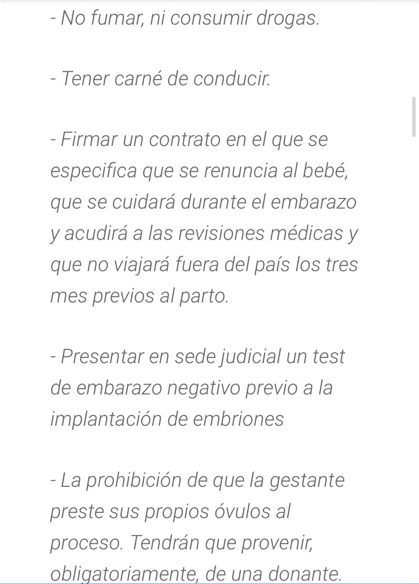Estos son los requisitos para ser gestante en Estados Unidos. Que estéis cuestionando a Ana Obregón por ser madre por gestación subrogada es puro machismo, os creéis con derecho a decirle a las mujeres lo que hacer con su cuerpo. Cuanto reaccionario que se cree progresista.