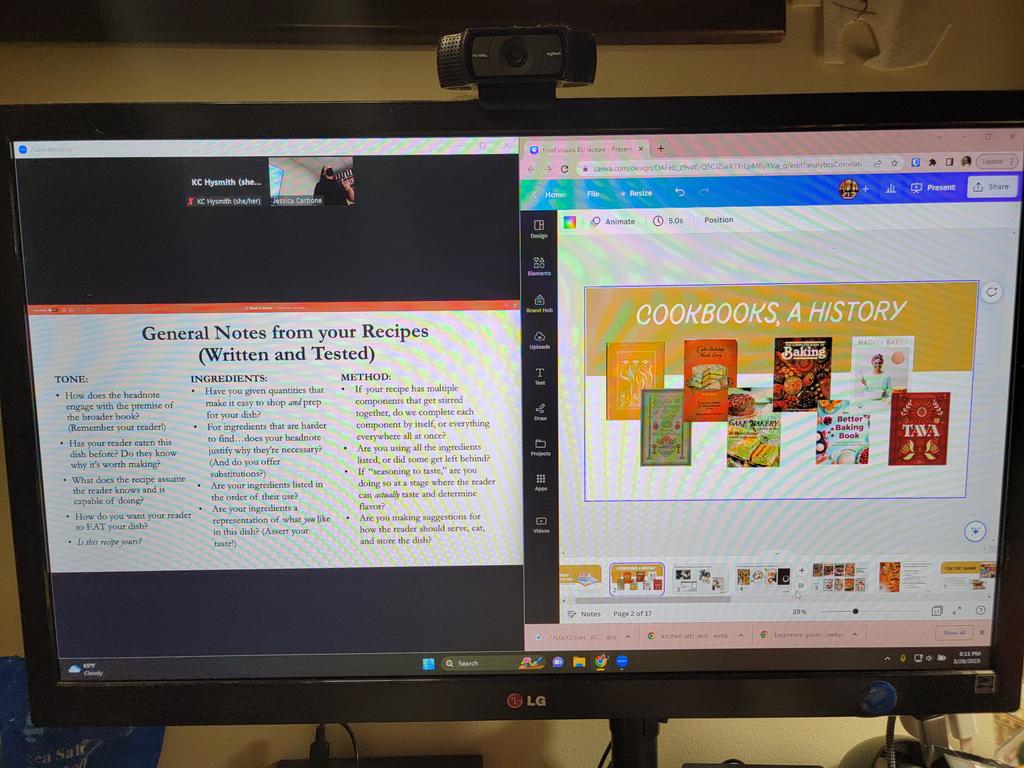 Dr. KC Hysmith (she/her/hers) (@kchysmith) on Twitter photo Guest lecturing on cookbook visuals and aesthetics for Jess Carbone's <a href="/GastronomyatBU/">Gastronomy at BU</a> class tonight and trying not to freak out at how awesome my life and job is and how lucky I am to have such great #foodstudies friends. Guest lecturing on cookbook visuals and aesthetics for Jess Carbone's <a href="/GastronomyatBU/">Gastronomy at BU</a> class tonight and trying not to freak out at how awesome my life and job is and how lucky I am to have such great #foodstudies friends.
