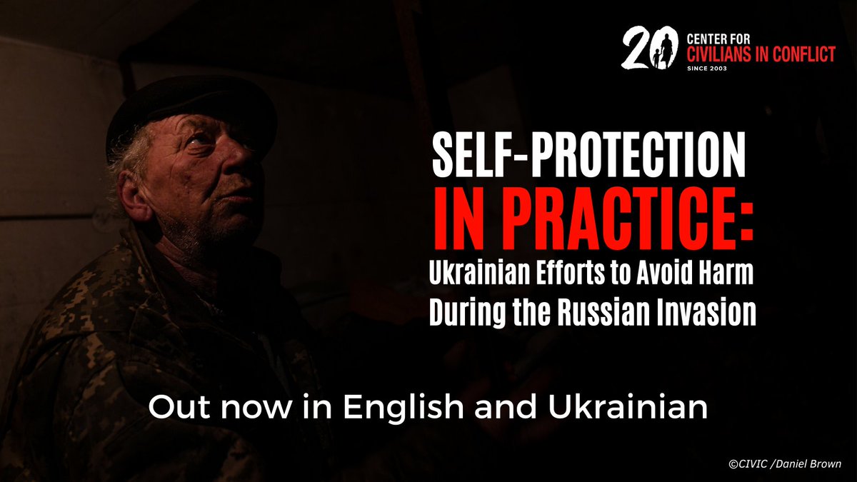 OUT NOW: Our latest brief discusses the role Ukrainian civilians have played in their own protection since Russia’s invasion. It highlights specific practices used & provides resourceful recommendations for others also living on the frontlines of conflict: civiliansinconflict.org/publications/p…