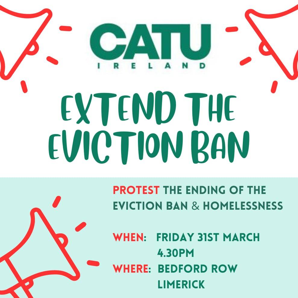 Ending the eviction ban will force thousands of people into homelessness <a href="/FineGael/">Fine Gael</a> promote housing as a commodity to be traded and speculated on more than a secure home

Join the rally and march on <a href="/kodonnellLK/">Kieran O’Donnell TD for Limerick City Constituency</a>'s office this Friday leaving @ 6PM from Bedford Row, Limerick