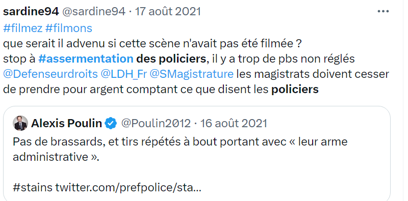 sardine94's tweet photo. @Weatherboy_fr @Elodie_Dievart @GioTaranzano OUI
#Stop à l'#assermentation des policiers, il y a trop d'affaires de mensonges, faux pv, fausses déclarations, outrepassage des droits ... https://t.co/zWYlInpIEH