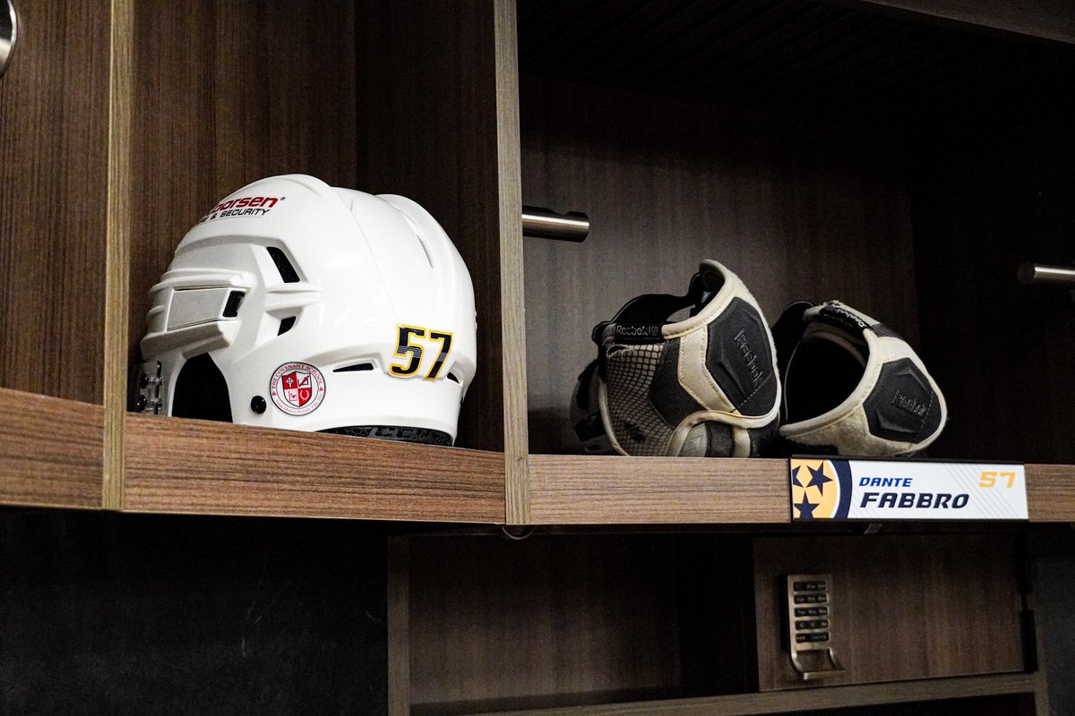 Tonight, the Preds and Bruins will wear these helmet decals to show their support for The Covenant School.