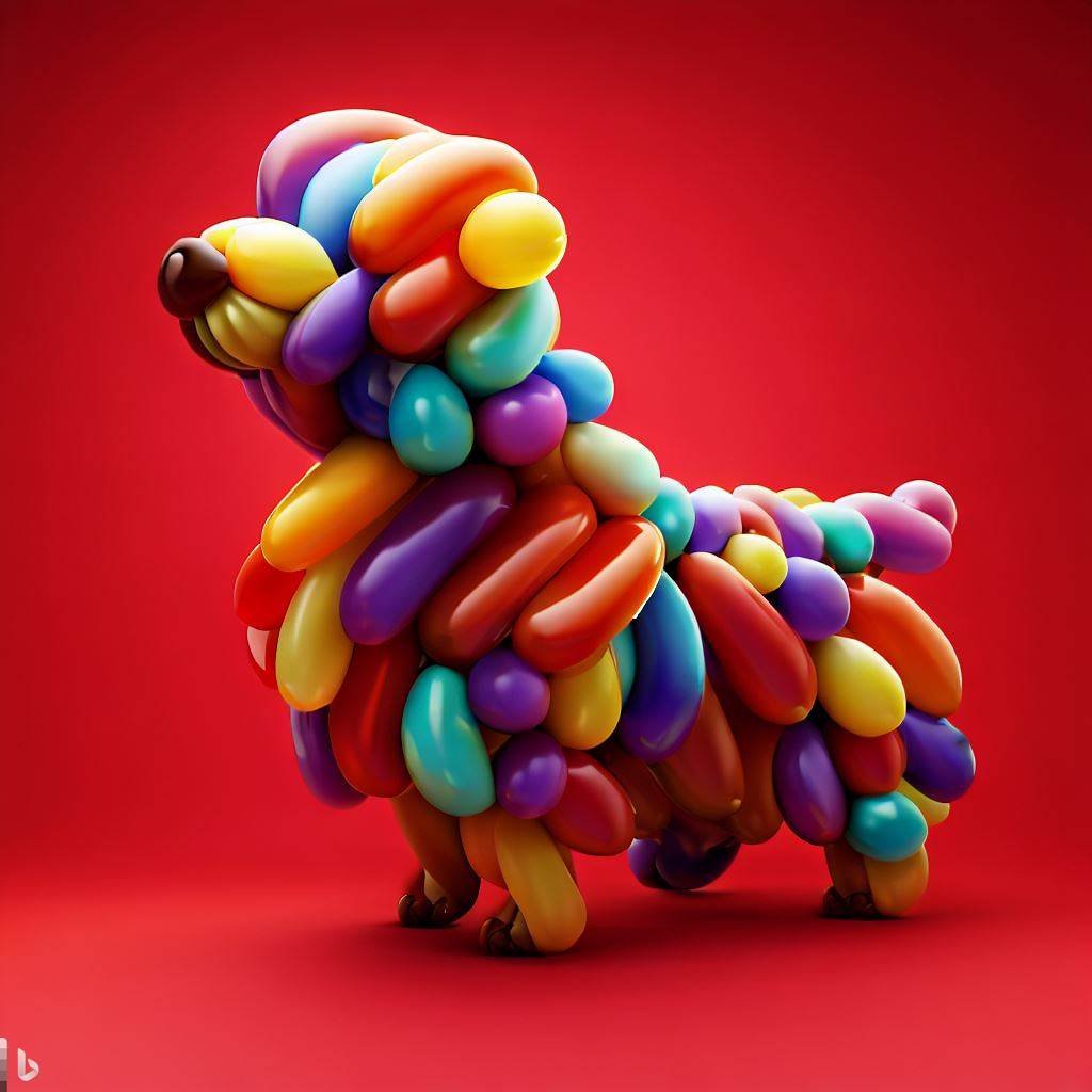dog made out of colorful balloons by Bing Image Creator #bingimagecreator #AI #AIArtworks #AIcommunity