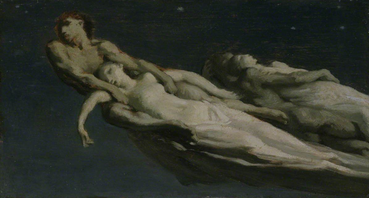 AcademiaAesthe1's tweet photo. The Shooting Stars (ca. 1847-49) - Jean-François Millet https://t.co/Besx1nRj5A