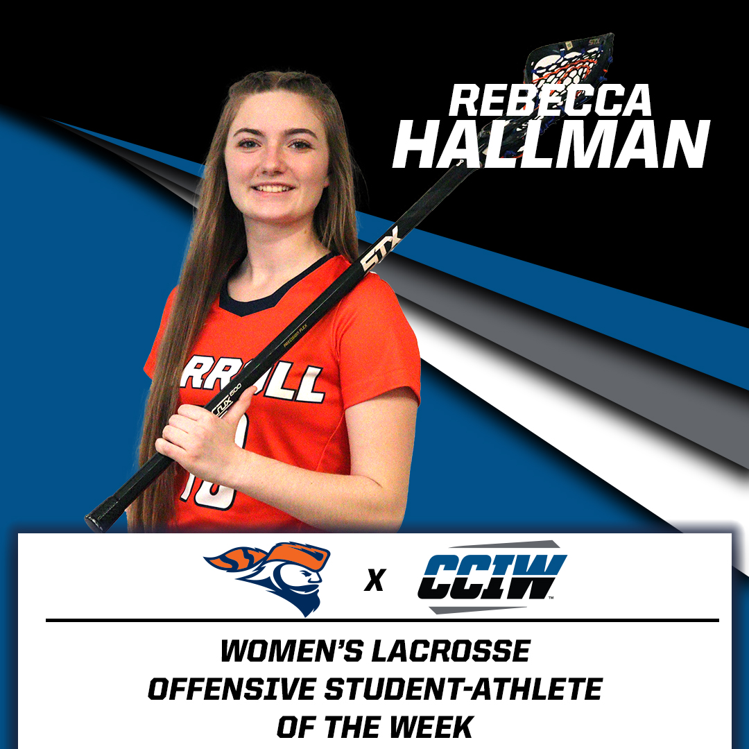 Rebecca Hallman becomes the third Pioneer this season to be named the CCIW Offensive Student-Athlete of the Week! 
#GoPios