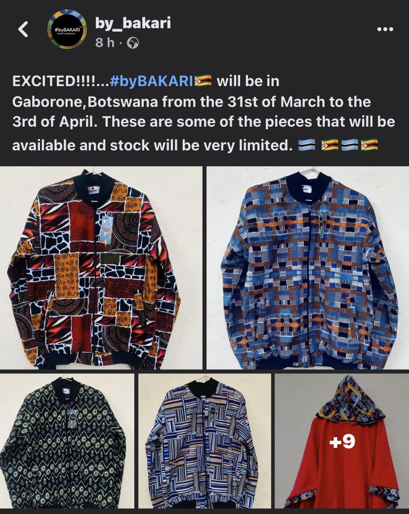 by_BAKARI's tweet photo. EXCITED!!!!…#byBAKARI🇿🇼 will be in Gaborone,Botswana from the 31st of March to the 3rd of April. These are some of the pieces that will be available and stock will be very limited. 🇧🇼 🇿🇼🇧🇼🇿🇼 https://t.co/OMw5zOxSA5