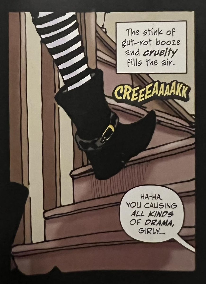 “The stink of gut-rot booze and cruelty fills the air.”
…
from Frank Miller’s Pandora #3 (2023); art and colors by Emma Kubert; written by Frank Miller, Anthony Maranville, and Chris Silvestri
#comics; @FMPComics; @FrankMillerInk; @emmakubert; @Mr_Maranville; @RealCSilvestri