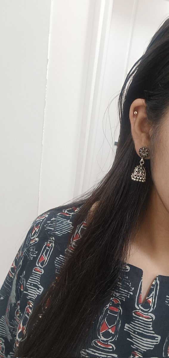 Ni_hari_ka's tweet image. Finally received these 
#jhumkatwitter