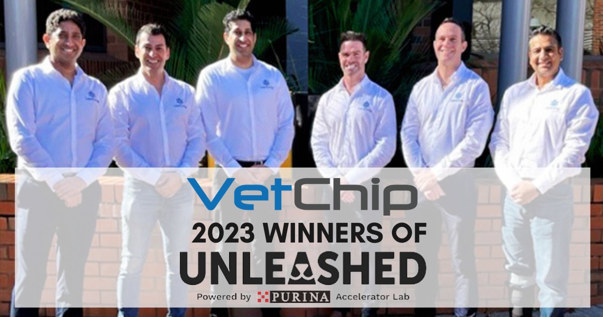 It's official.  VetChip are the 2023 winners of the highly competitive Unleashed Accelerator Program developed by <a href="/Purina/">Purina</a>, Nestle.

We feel thrilled to be recognised as leaders in improving global animal health. 

unleashedbypurina.com

#purina #nestle #unleased #vetchip