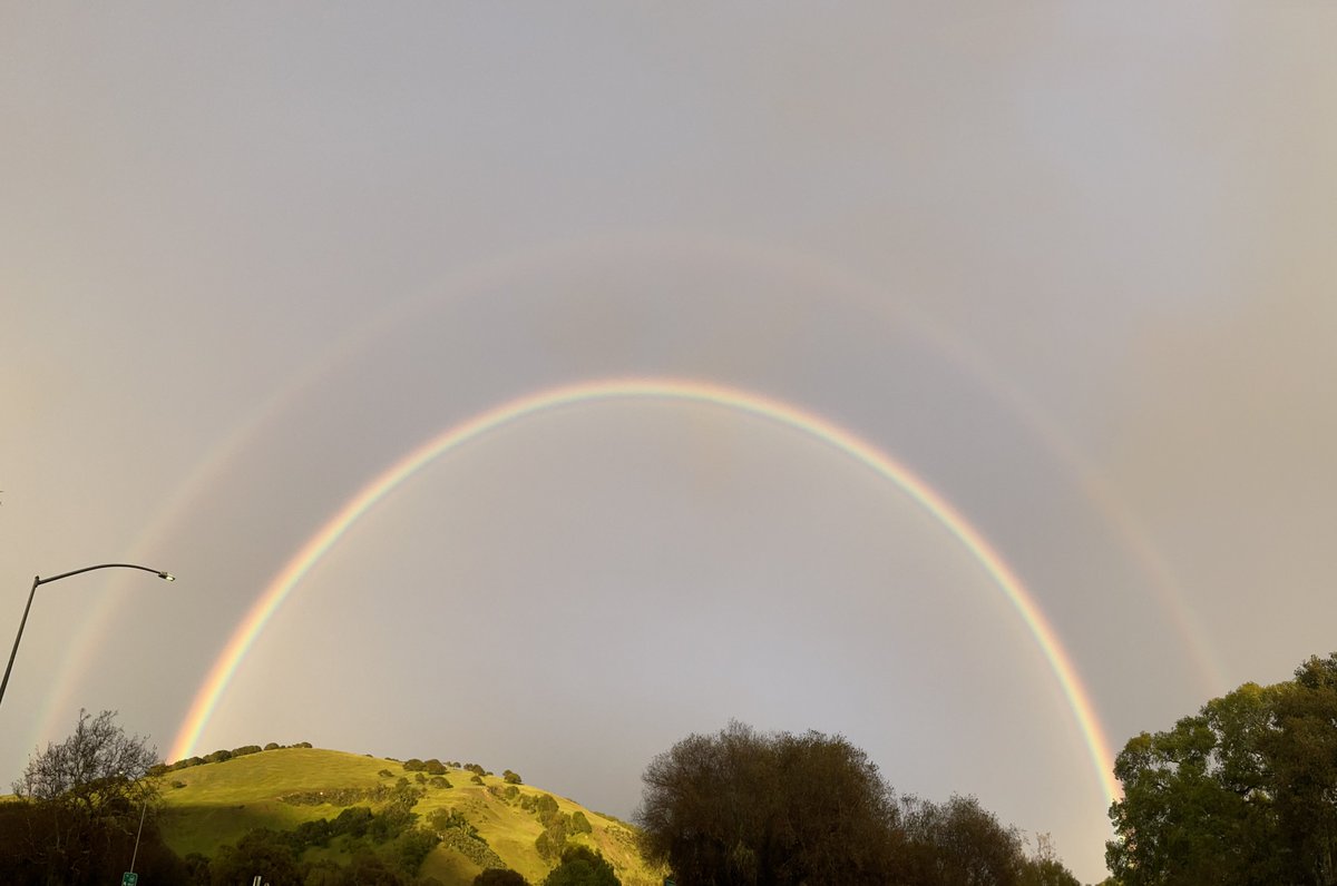 With our seemingly endless rains, we seem to be seeing more of these - no complaints though. County staff captured this one tonight just after 7 pm over the hills at Toro Park.